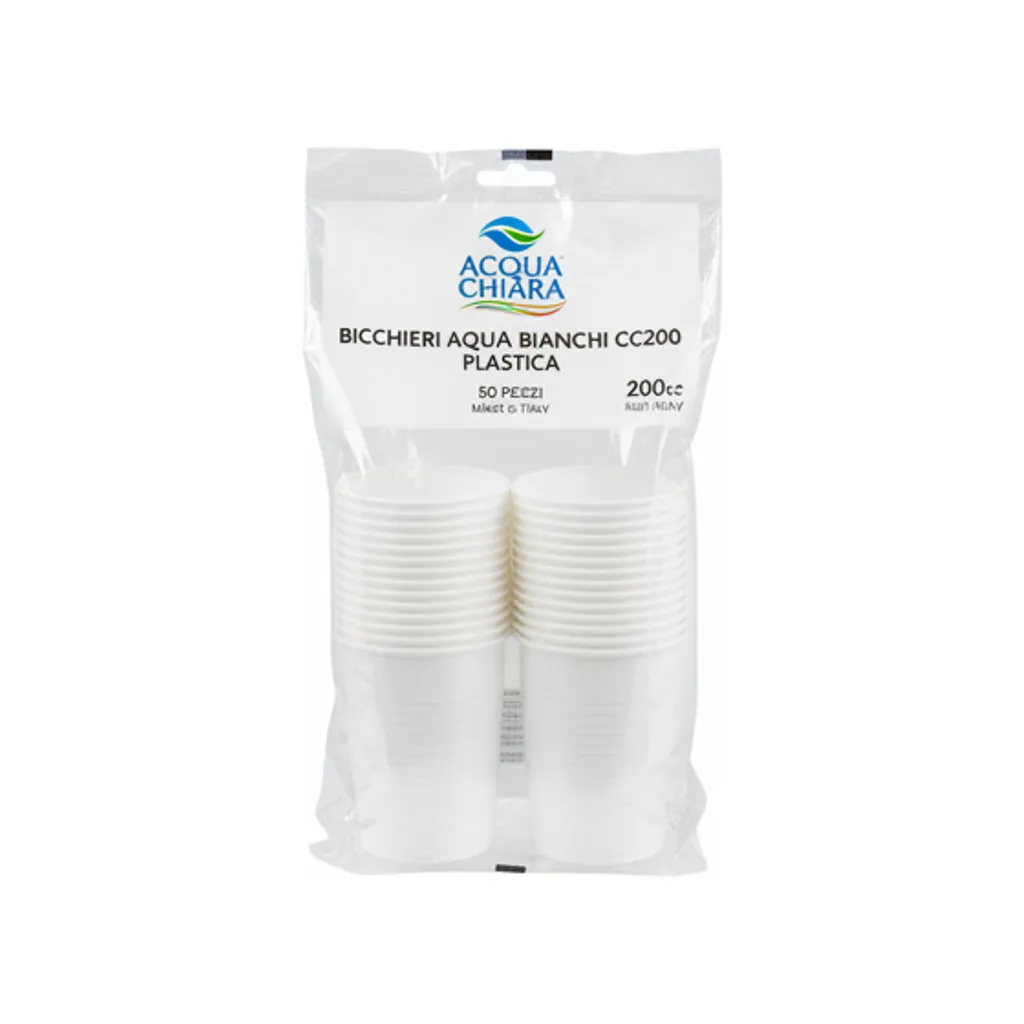 BICCHIERI ACQUA BIANCHI CC200 PLASTICA